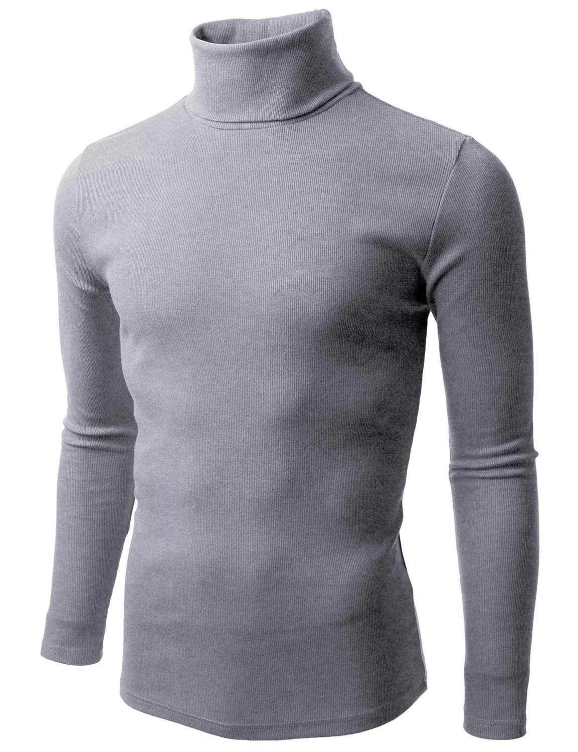 Doublju Mens Long Sleeve Mock Neck Sweater
